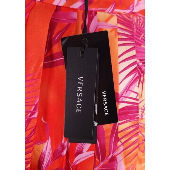 Versace Jungle Print Pleated Mini Skirt 42 US 6 New - Picture 10 of 15